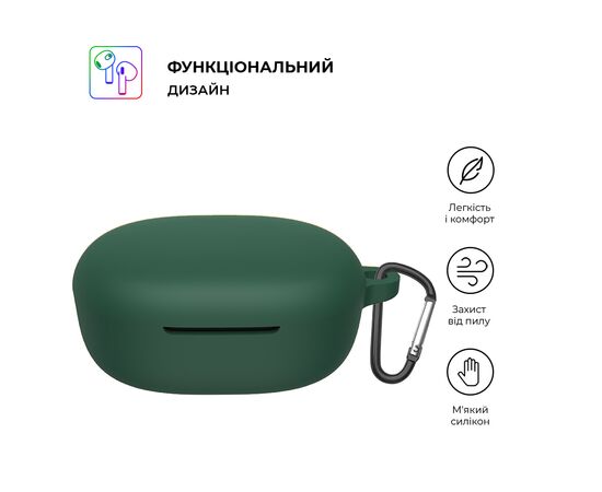 Чехол для наушников Armorstandart Hang Case для Xiaomi Redmi Buds 4 Lite Green (ARM73548), изображение 2 Чехол для наушников Armorstandart Hang Case для Xiaomi Redmi Buds 4 Lite Green (ARM73548), изображение 2