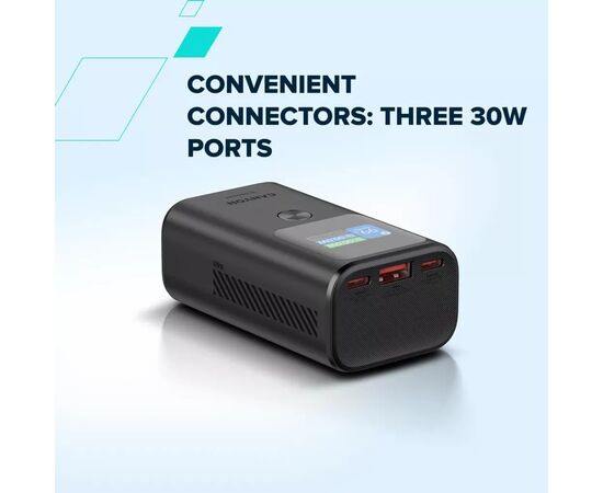 Батарея универсальная Canyon 10000mAh OnPower 130 TFT PD/30W Dark Grey (CNS-CPB130DG), изображение 6 Батарея универсальная Canyon 10000mAh OnPower 130 TFT PD/30W Dark Grey (CNS-CPB130DG), изображение 6