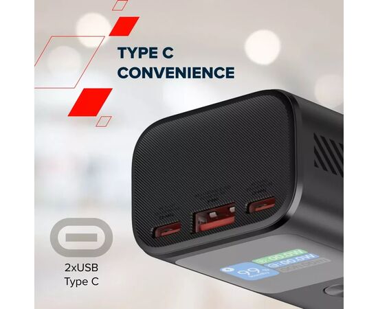Батарея универсальная Canyon 10000mAh OnPower 130 TFT PD/30W Dark Grey (CNS-CPB130DG), изображение 8 Батарея универсальная Canyon 10000mAh OnPower 130 TFT PD/30W Dark Grey (CNS-CPB130DG), изображение 8