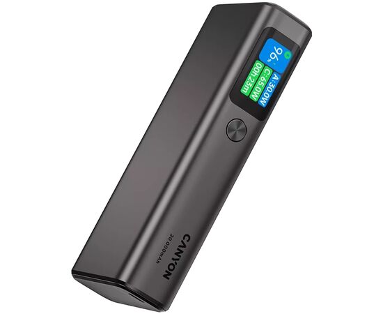 Батарея универсальная Canyon 20000mAh OnPower 230 TFT PD/130W Dark Grey (CNS-CPB230DG), изображение 4 Батарея универсальная Canyon 20000mAh OnPower 230 TFT PD/130W Dark Grey (CNS-CPB230DG), изображение 4