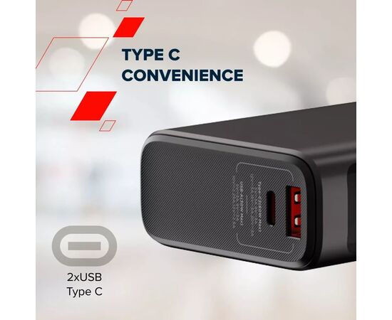 Батарея универсальная Canyon 20000mAh OnPower 230 TFT PD/130W Dark Grey (CNS-CPB230DG), изображение 9 Батарея универсальная Canyon 20000mAh OnPower 230 TFT PD/130W Dark Grey (CNS-CPB230DG), изображение 9