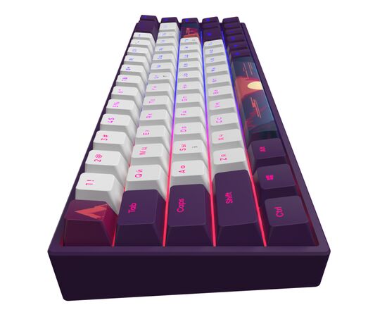 Клавиатура Dark Project Sunrise PBT RGB Mech G3MS Sapphire USB Violet/White (DPP68_GSH_SUNR_ANSI_UA), изображение 5 Клавиатура Dark Project Sunrise PBT RGB Mech G3MS Sapphire USB Violet/White (DPP68_GSH_SUNR_ANSI_UA), изображение 5