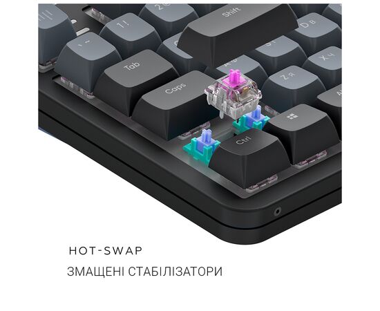 Клавиатура Dark Project ALU87 Midnight ABS RGB Mech G3MS Zircon Black (DPKB_MIDNIGHT_87_ANSI_UA), изображение 8 Клавиатура Dark Project ALU87 Midnight ABS RGB Mech G3MS Zircon Black (DPKB_MIDNIGHT_87_ANSI_UA), изображение 8