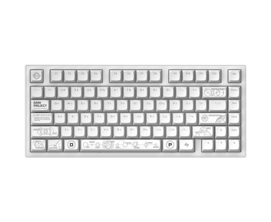 Клавиатура Dark Project ALU81 Terra Nova PBT RGB Mech G3MS Moonstone White (DPKB_NOVA_81_ANSI_WHITE_UA), изображение 3 Клавиатура Dark Project ALU81 Terra Nova PBT RGB Mech G3MS Moonstone White (DPKB_NOVA_81_ANSI_WHITE_UA), изображение 3