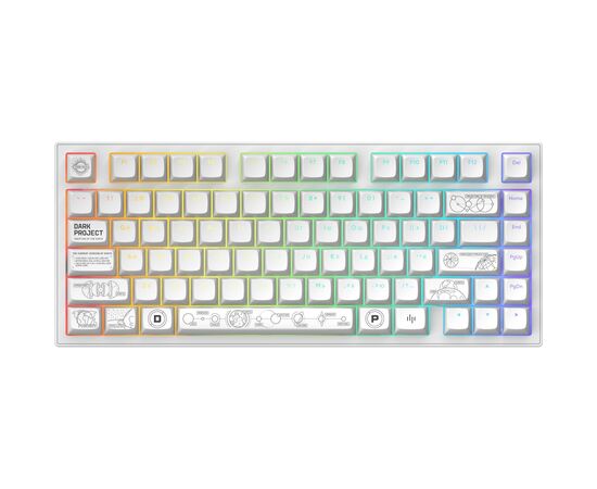Клавиатура Dark Project ALU81 Terra Nova PBT RGB Mech G3MS Moonstone White (DPKB_NOVA_81_ANSI_WHITE_UA), изображение 4 Клавиатура Dark Project ALU81 Terra Nova PBT RGB Mech G3MS Moonstone White (DPKB_NOVA_81_ANSI_WHITE_UA), изображение 4