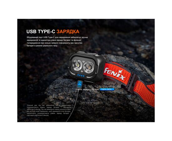 Фонарь Fenix HL18R-T V2.0 чорний (HL18RT20BL), изображение 11 Фонарь Fenix HL18R-T V2.0 чорний (HL18RT20BL), изображение 11