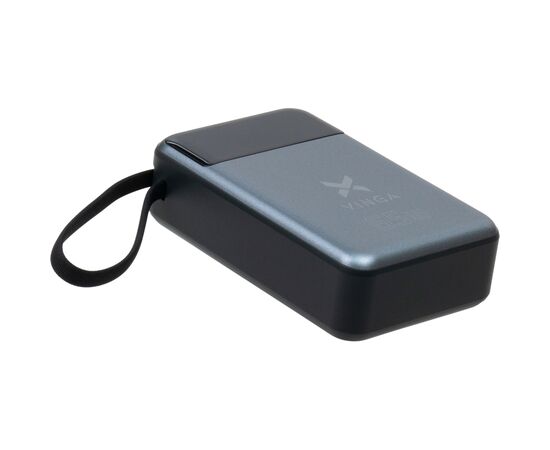 Батарея универсальная Vinga 20000 mAh 65W Display USB-C Cable Grey (VPBB2065C), изображение 4 Батарея универсальная Vinga 20000 mAh 65W Display USB-C Cable Grey (VPBB2065C), изображение 4