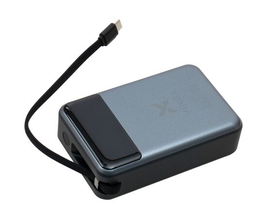 Батарея универсальная Vinga 20000 mAh 65W Display USB-C Cable Grey (VPBB2065C), изображение 8 Батарея универсальная Vinga 20000 mAh 65W Display USB-C Cable Grey (VPBB2065C), изображение 8