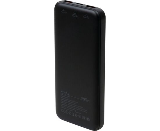 Батарея универсальная Vinga 10000 mAh 22.5W Display Black (VPBB1022), изображение 3 Батарея универсальная Vinga 10000 mAh 22.5W Display Black (VPBB1022), изображение 3