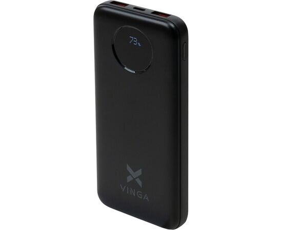 Батарея универсальная Vinga 10000 mAh 22.5W Display Black (VPBB1022)