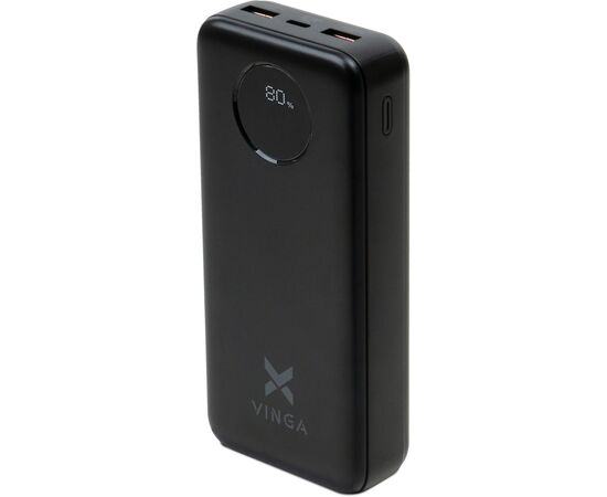 Батарея универсальная Vinga 20000 mAh 22.5W Display Black (VPBB2022)