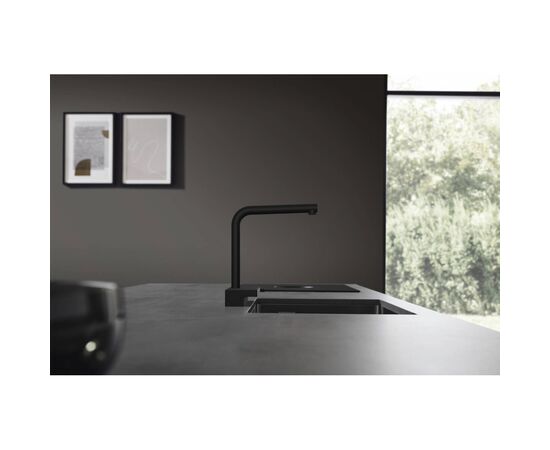Смеситель Hansgrohe Aquno Select M81 , 21 см, чорний матовий (73836670), изображение 2 Смеситель Hansgrohe Aquno Select M81 , 21 см, чорний матовий (73836670), изображение 2