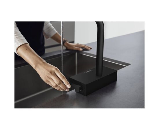 Смеситель Hansgrohe Aquno Select M81 , 21 см, чорний матовий (73836670), изображение 3 Смеситель Hansgrohe Aquno Select M81 , 21 см, чорний матовий (73836670), изображение 3