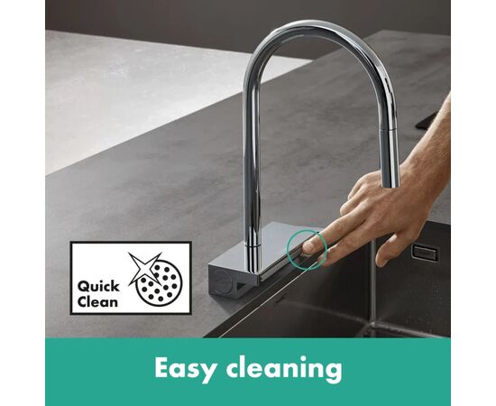 Смеситель Hansgrohe Aquno Select M81 , 22 см, хром (73837000), изображение 4 Смеситель Hansgrohe Aquno Select M81 , 22 см, хром (73837000), изображение 4