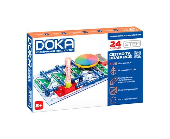 Конструктор DOKA электронный Свет и цвет RGB (D70700)