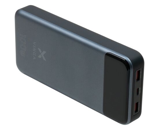 Батарея универсальная Vinga 30000 mAh 100W Display VA Grey (Li-Ion) (VPBB30100), изображение 6 Батарея универсальная Vinga 30000 mAh 100W Display VA Grey (Li-Ion) (VPBB30100), изображение 6