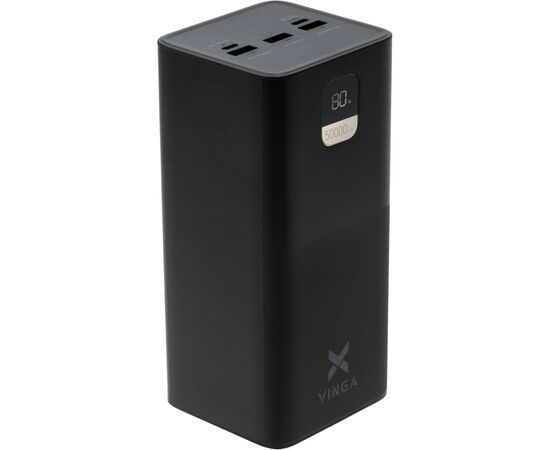 Батарея универсальная Vinga 50000 mAh 22.5W Display Black (VPBB5022), изображение 3 Батарея универсальная Vinga 50000 mAh 22.5W Display Black (VPBB5022), изображение 3