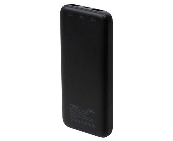 Батарея универсальная Vinga 10000 mAh 10W Black (VPBB10), изображение 3 Батарея универсальная Vinga 10000 mAh 10W Black (VPBB10), изображение 3
