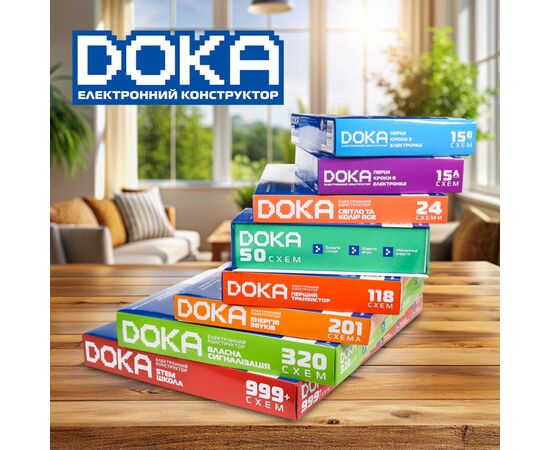 Конструктор DOKA электронный 118 схем (D70701), изображение 9 Конструктор DOKA электронный 118 схем (D70701), изображение 9