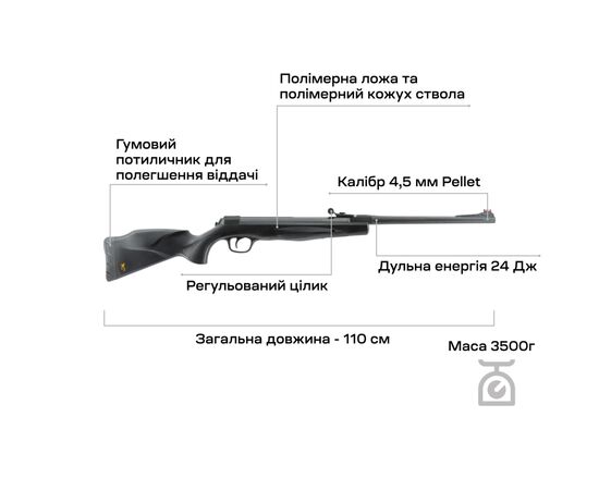 Пневматическая винтовка Umarex Browning X-Blade II GP Pellet (2.4360), изображение 5 Пневматическая винтовка Umarex Browning X-Blade II GP Pellet (2.4360), изображение 5