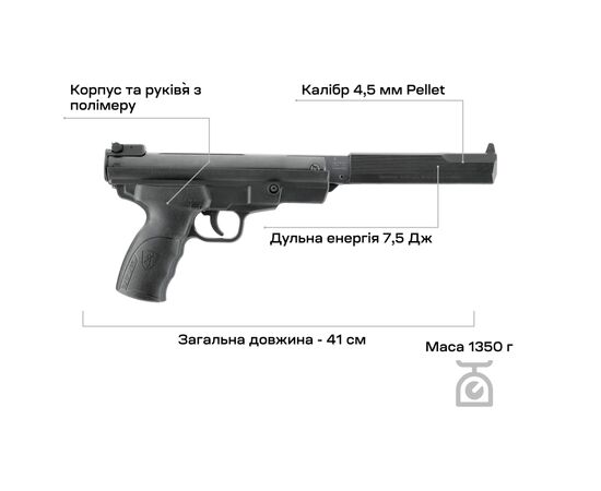 Пневматичний пістолет Umarex Browning Buck Mark Magnum Pellet (2.4375), зображення 5 Пневматичний пістолет Umarex Browning Buck Mark Magnum Pellet (2.4375), зображення 5