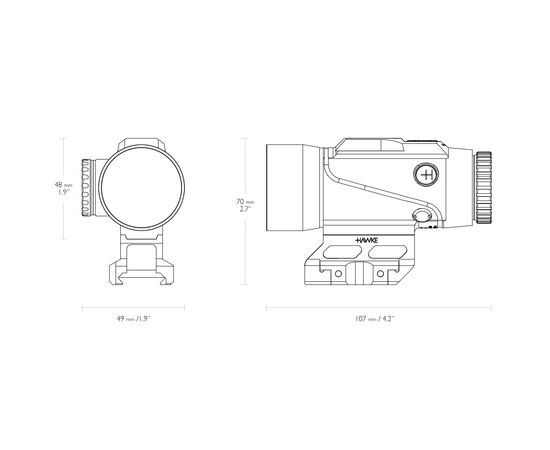 Оптический прицел Hawke Prism Sight 6x36 сітка 5,56 BDC Dot (4200.11.98), изображение 5 Оптический прицел Hawke Prism Sight 6x36 сітка 5,56 BDC Dot (4200.11.98), изображение 5