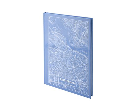 Канцелярская книга Axent Maps Amsterdam А4 в твердой обложке 96 листов в клетку Голуб (8422-507-A), изображение 3 Канцелярская книга Axent Maps Amsterdam А4 в твердой обложке 96 листов в клетку Голуб (8422-507-A), изображение 3
