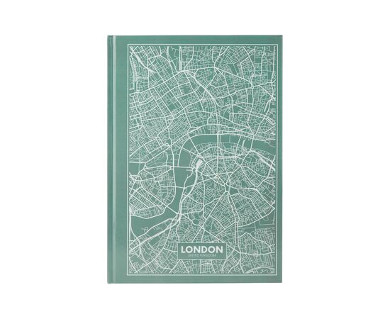 Канцелярська книга Axent Maps London А4 в твердій обкладинці 96 аркушів в клітинку Бі (8422-516-A)