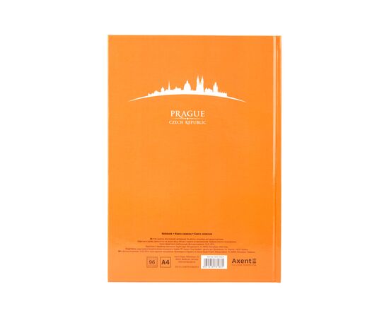 Канцелярская книга Axent Maps Prague А4 в твердой обложке 96 листов в клетку Персиков (8422-542-A), изображение 2 Канцелярская книга Axent Maps Prague А4 в твердой обложке 96 листов в клетку Персиков (8422-542-A), изображение 2