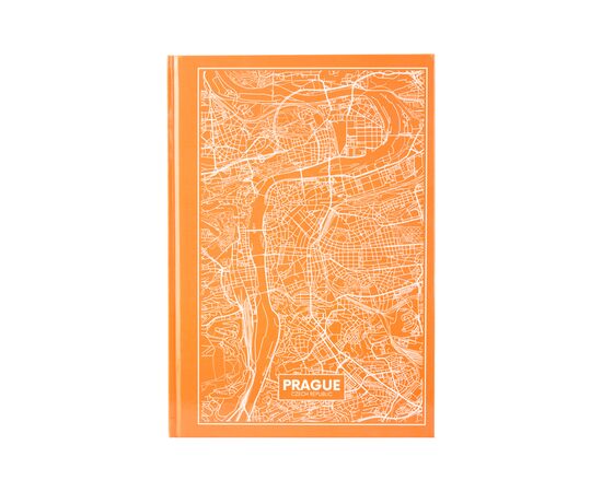 Канцелярская книга Axent Maps Prague А4 в твердой обложке 96 листов в клетку Персиков (8422-542-A)