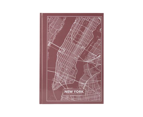 Канцелярська книга Axent Maps New York А4 у твердій обкладінці 96 аркушів у клітинку (8422-543-A)