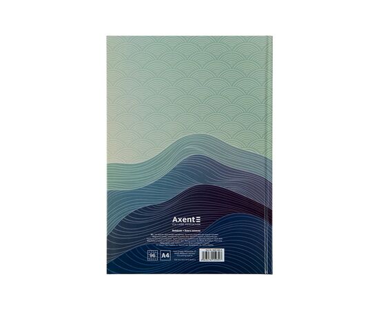 Канцелярская книга Axent Waves А4, 96 листов, клетка, синяя (8422-562-A), изображение 4 Канцелярская книга Axent Waves А4, 96 листов, клетка, синяя (8422-562-A), изображение 4