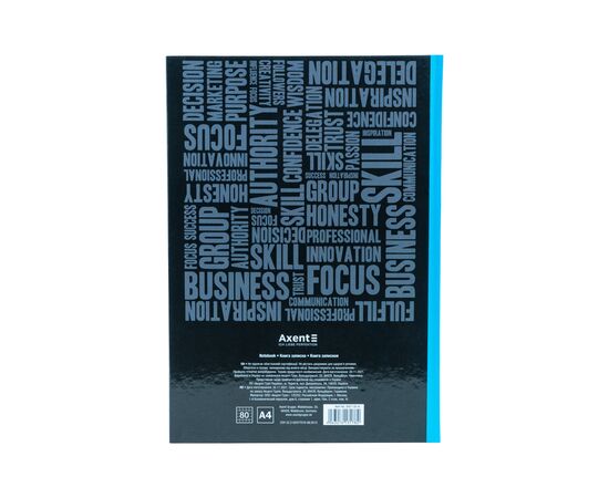 Канцелярская книга Axent Colors А4, 80 листов, клетка, голубая (8421-05-A), изображение 3 Канцелярская книга Axent Colors А4, 80 листов, клетка, голубая (8421-05-A), изображение 3