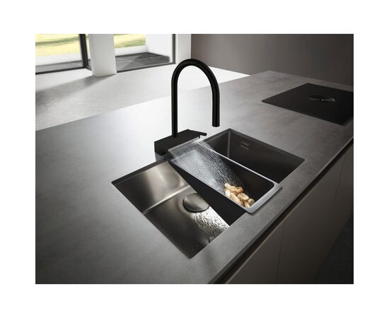 Смеситель Hansgrohe Aquno Select M81 , 22 см , чорний матовий (73837670), изображение 2 Смеситель Hansgrohe Aquno Select M81 , 22 см , чорний матовий (73837670), изображение 2