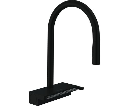 Смеситель Hansgrohe Aquno Select M81 , 22 см , чорний матовий (73837670)