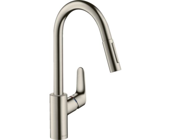 Смеситель Hansgrohe Focus M41 KM240, сталь (31815800), изображение 3