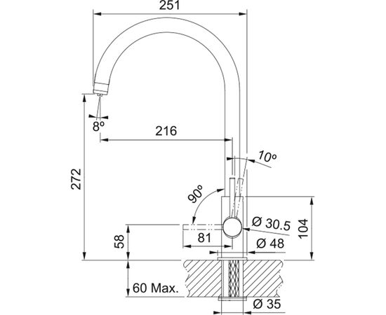 Змішувач Franke Lina Clear Water (160.0702.660), зображення 3 Змішувач Franke Lina Clear Water (160.0702.660), зображення 3