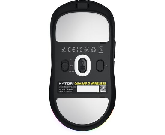 Мышка Hator Quasar 3 Wireless Black (HTM730), изображение 6 Мышка Hator Quasar 3 Wireless Black (HTM730), изображение 6