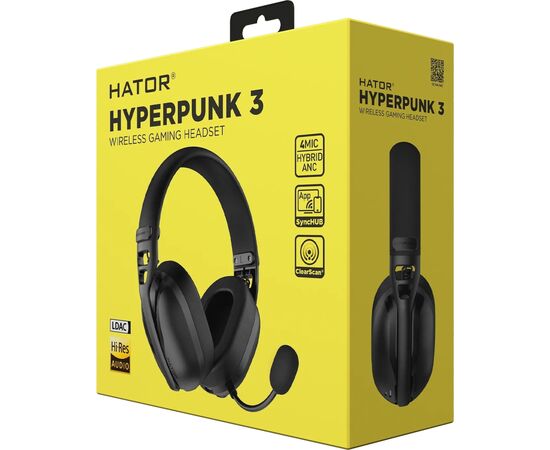 Наушники Hator Hyреrpunk 3 Wireless Hi-Res SyncHUB connection Black (ESH15), изображение 8 Наушники Hator Hyреrpunk 3 Wireless Hi-Res SyncHUB connection Black (ESH15), изображение 8