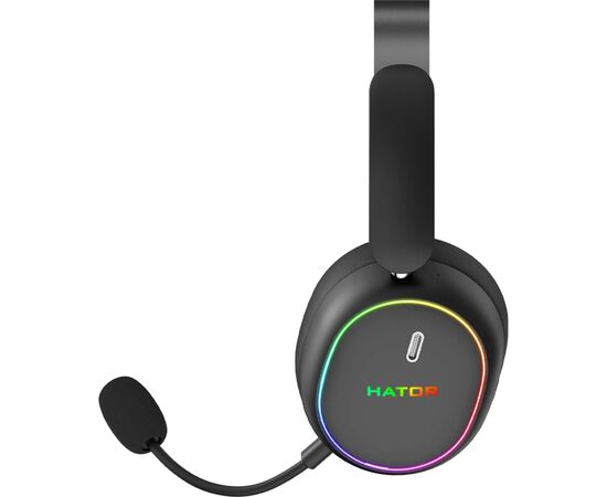 Наушники Hator Phoenix 2 Wireless Hi-Res SyncHUB connection Black (ESH40), изображение 3 Наушники Hator Phoenix 2 Wireless Hi-Res SyncHUB connection Black (ESH40), изображение 3