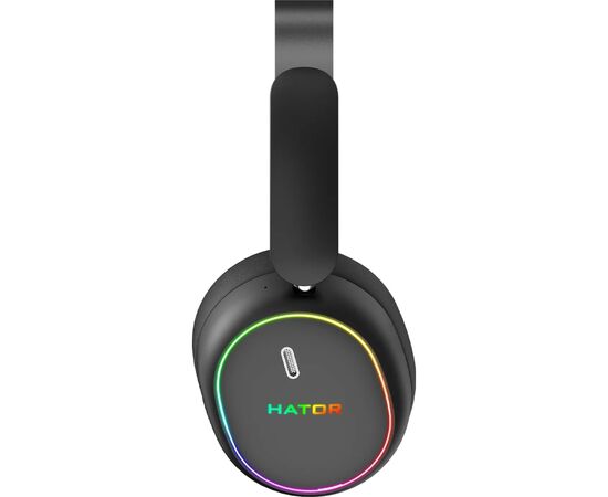 Наушники Hator Phoenix 2 Wireless Hi-Res SyncHUB connection Black (ESH40), изображение 4 Наушники Hator Phoenix 2 Wireless Hi-Res SyncHUB connection Black (ESH40), изображение 4