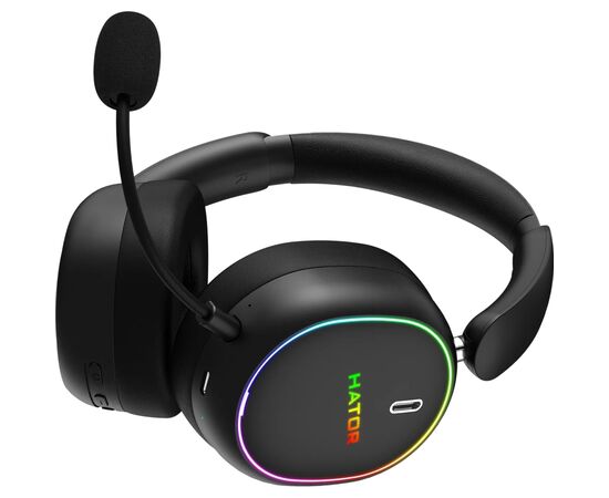 Наушники Hator Phoenix 2 Wireless Hi-Res SyncHUB connection Black (ESH40), изображение 7 Наушники Hator Phoenix 2 Wireless Hi-Res SyncHUB connection Black (ESH40), изображение 7