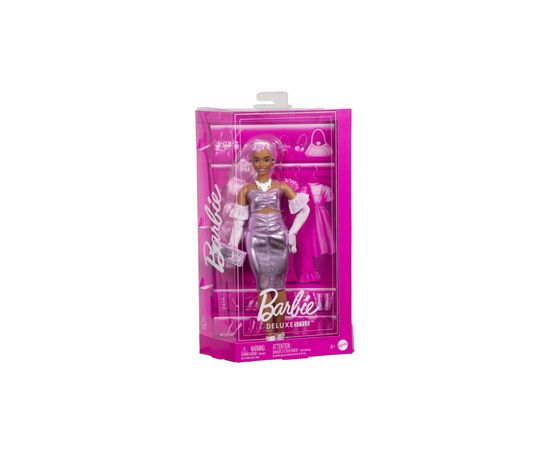 Кукла Barbie Deluxe style Barbiecore Модница в платье металлик (HYV25), изображение 4 Кукла Barbie Deluxe style Barbiecore Модница в платье металлик (HYV25), изображение 4