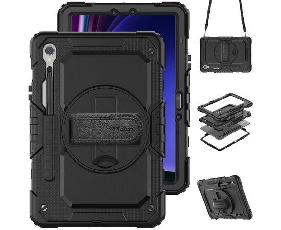 Чехол для планшета Armorstandart Panzer Samsung Tab S9 FE / S9 Black (ARM82518), изображение 4 Чехол для планшета Armorstandart Panzer Samsung Tab S9 FE / S9 Black (ARM82518), изображение 4