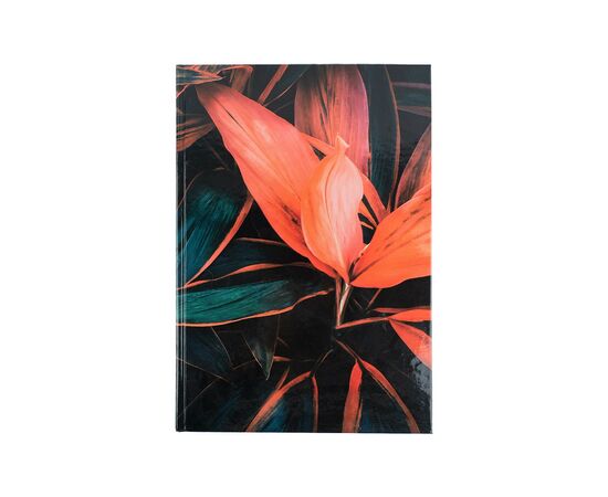 Канцелярская книга Axent Flora А4 в твердом переплете 192 листа клетка, оранжевая (8423-28-A)