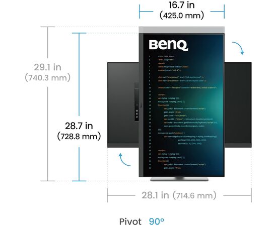 Монитор BenQ RD320U Metallic Grey, изображение 12 Монитор BenQ RD320U Metallic Grey, изображение 12