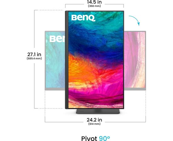 Монитор BenQ PD2706QN Grey, изображение 4 Монитор BenQ PD2706QN Grey, изображение 4