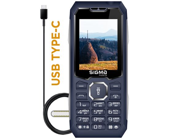 Мобильный телефон Sigma X-style 341 BRO Type-C Blue (4827798368428), изображение 2 Мобильный телефон Sigma X-style 341 BRO Type-C Blue (4827798368428), изображение 2