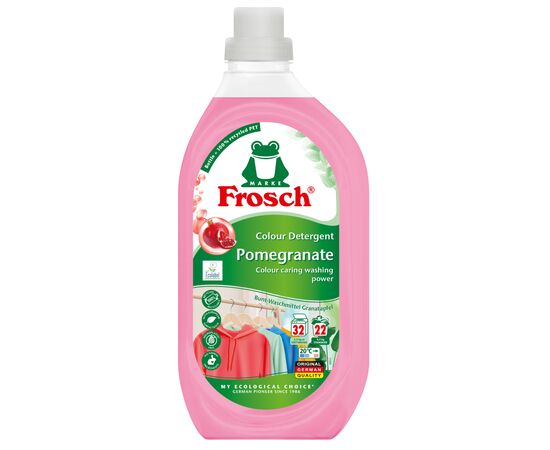 Гель для прання Frosch Гранат для кольорової білизни 1.5 л (4009175941190/4009175963475)
