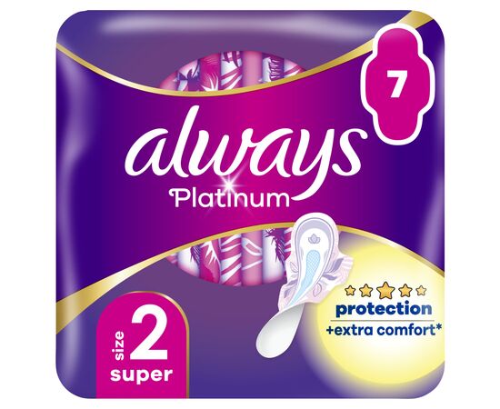 Гигиенические прокладки Always Platinum Super (Размер 2) 7 шт. (8001090444950)